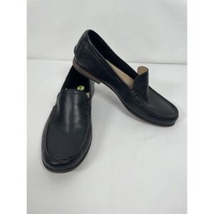Frye Lewis Venetian Loafers Moccasin Toe Leather Driving Shoes Black Mens 9